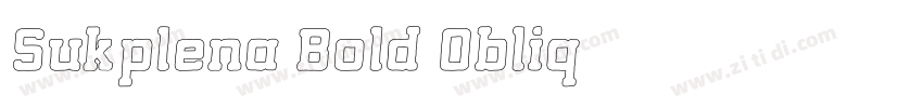 Sukplena Bold Obliq字体转换